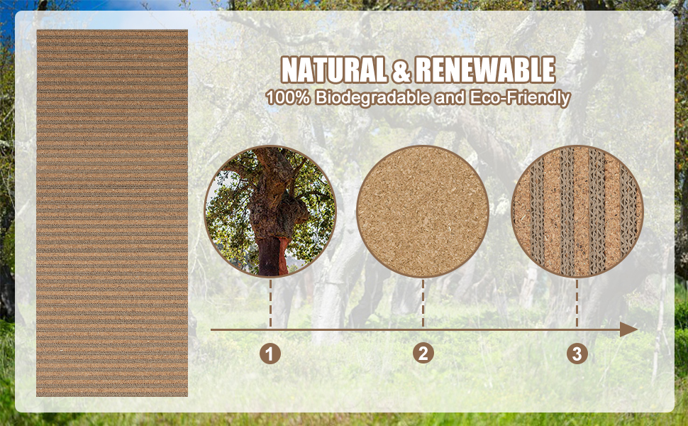 corkovia self adhesive cork cat scratch mat