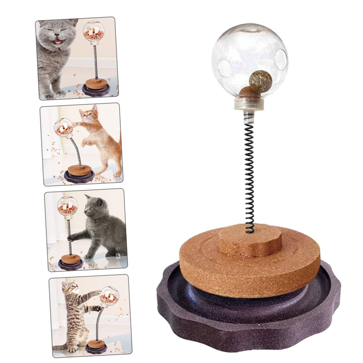 corkovia cork cat food puzzle feeder