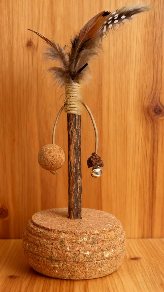 corkovia cork cat tumbler toy