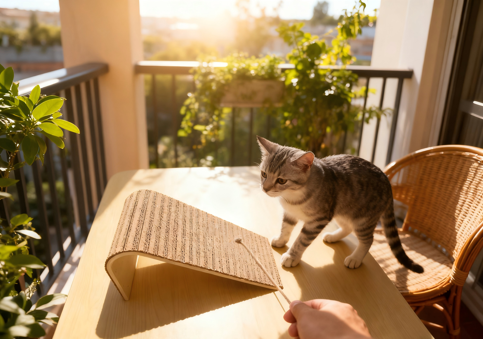 corkovia l shape cork cat scratcher