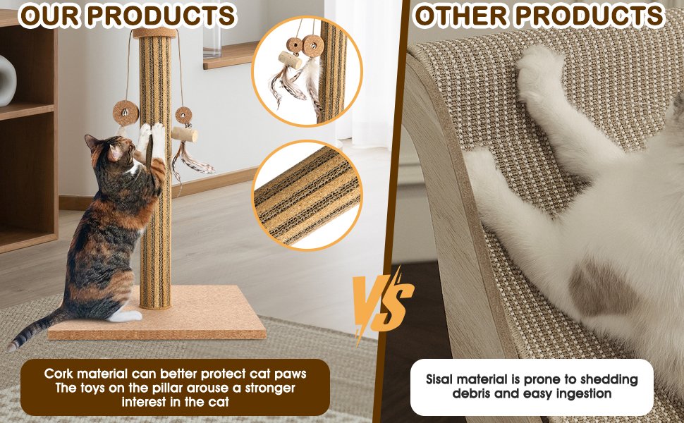 corkovia cork felt scratching post