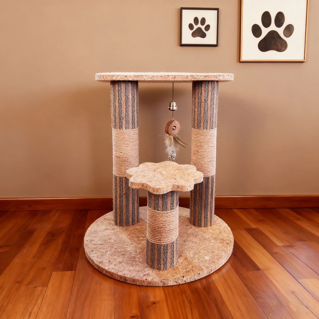 corkovia luxury 3 post cat scratching tower
