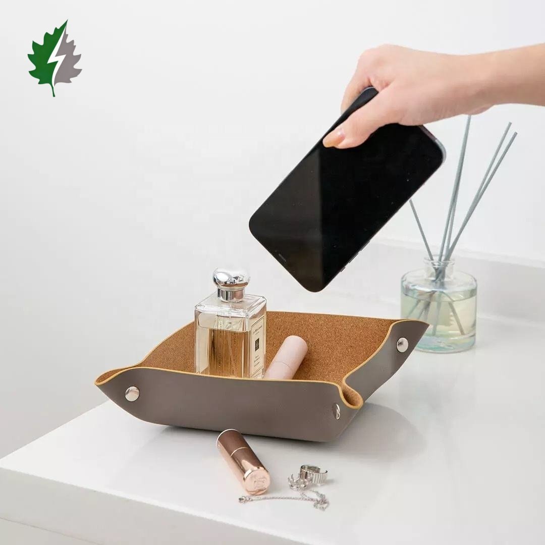 corkovia cork leather storage tray