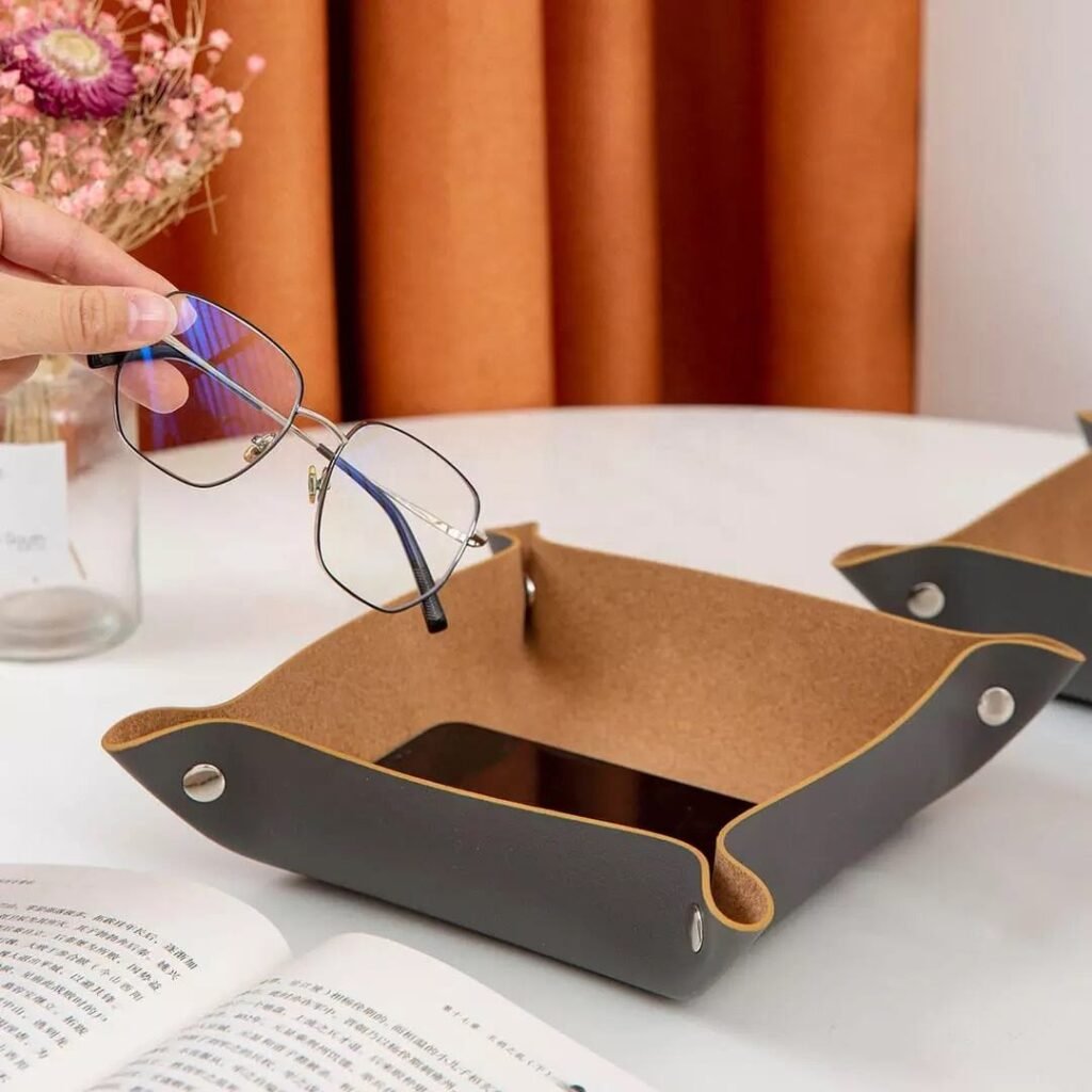 corkovia cork leather storage tray