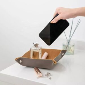 corkovia cork leather storage tray