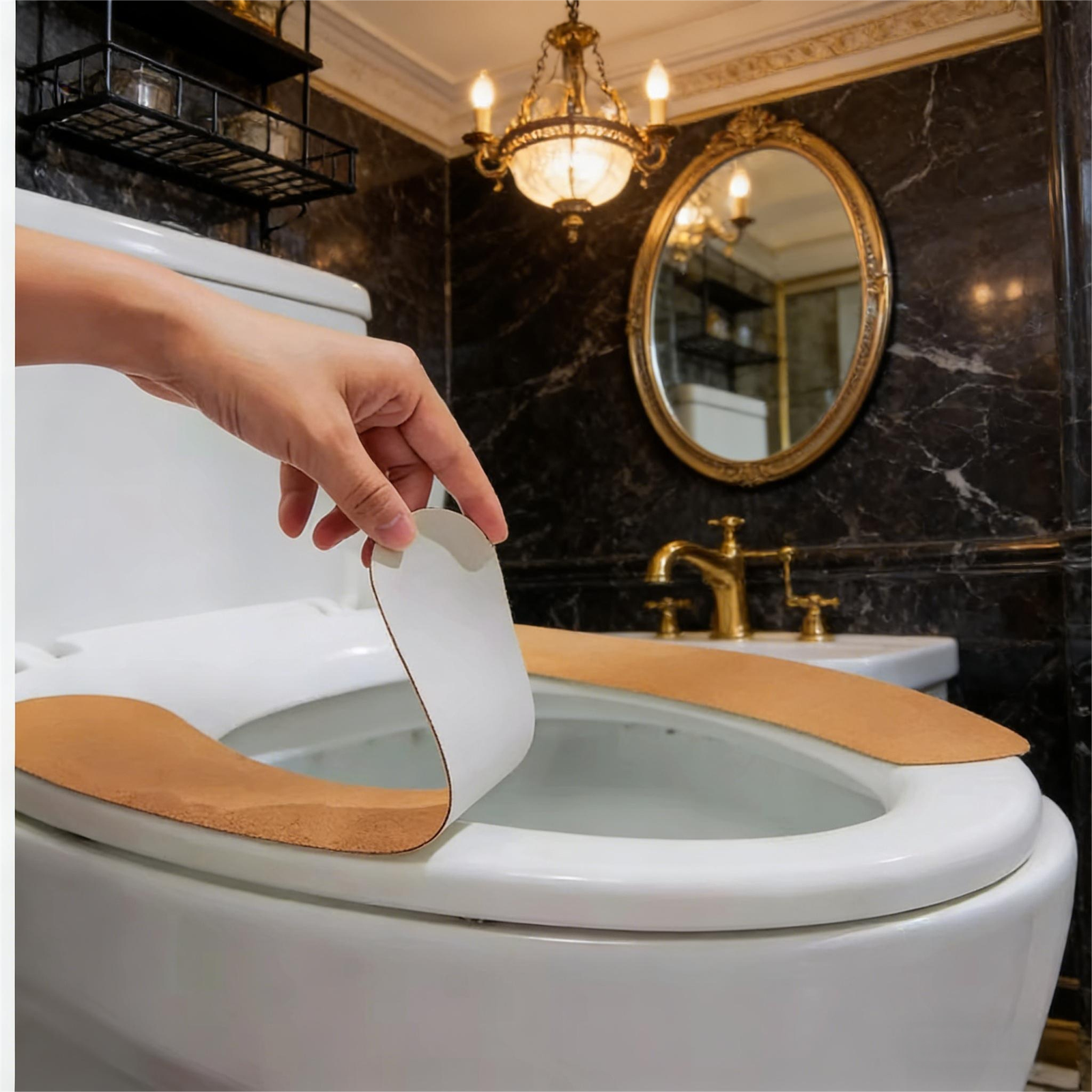 corkovia cork l shaped adhesive toilet mat